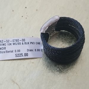 Alor black cable ring size 8